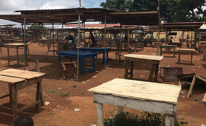  Parts of the abandoned market. Pictures: Zadok Kwame Gyasi